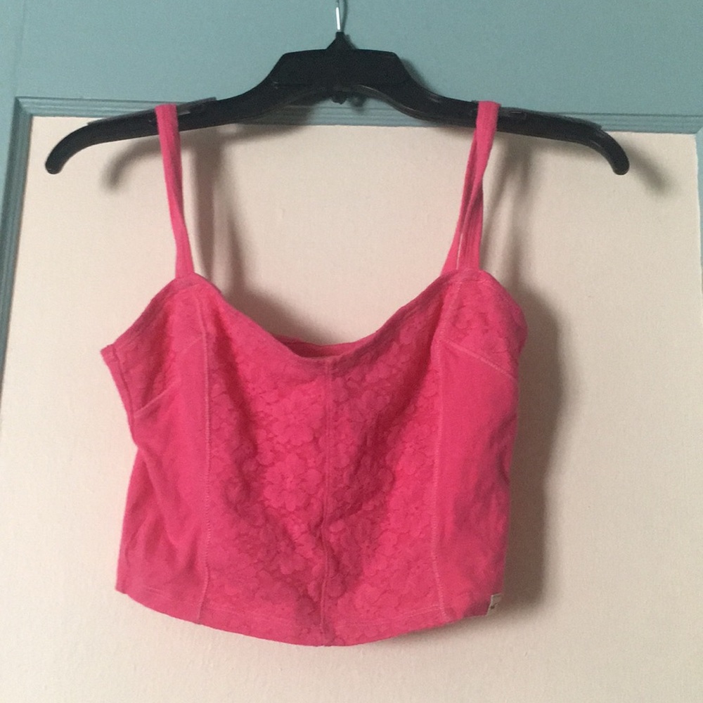 Pink Hollister crop top